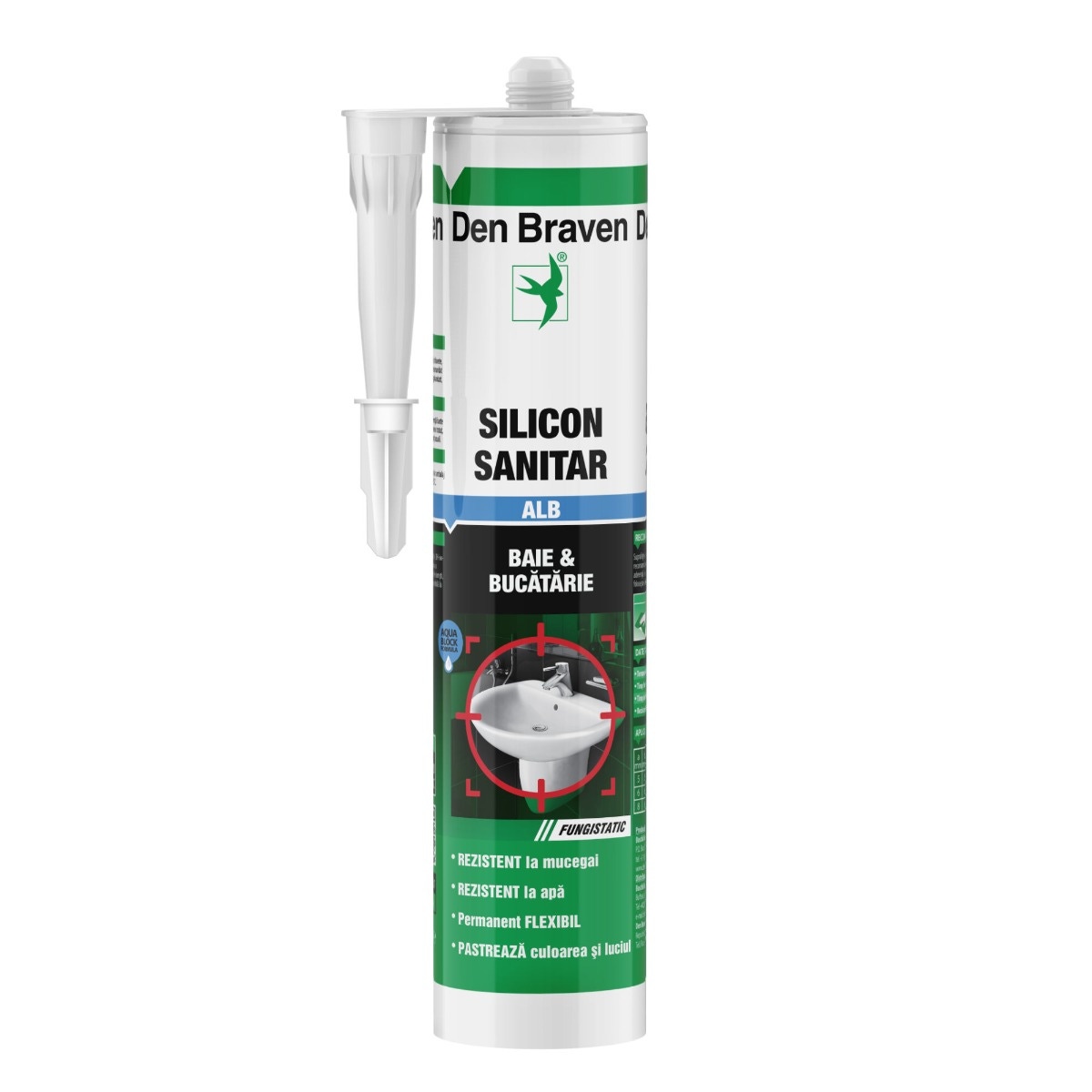 SILICON SANITAR ALB 280ml DEN BRAVEN - 5731