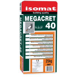 MORTAR REPARATII CIMENT ARMAT CU FIBRA MEGACRET ISOMAT - 40GREY 25 kg
