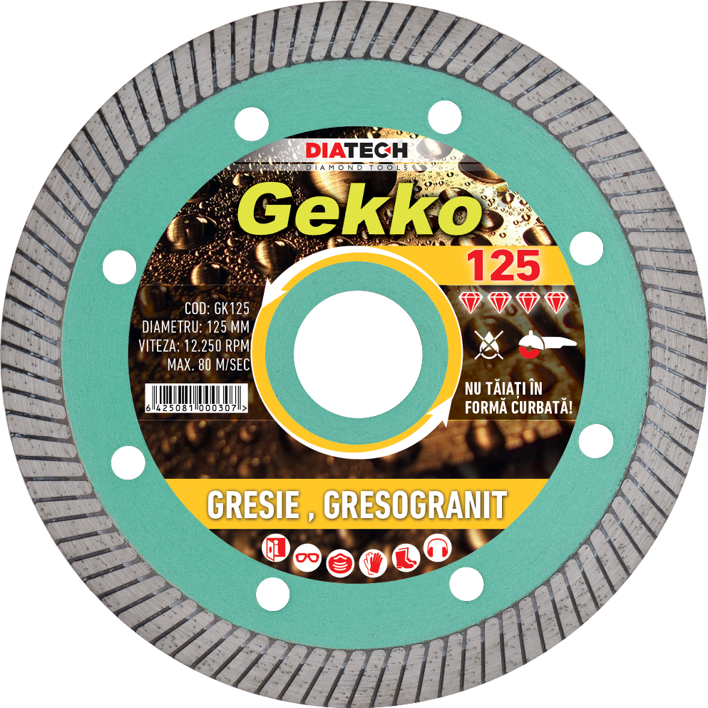 DISC DIAM.GEKKO 125 PT GRESIE - 7203