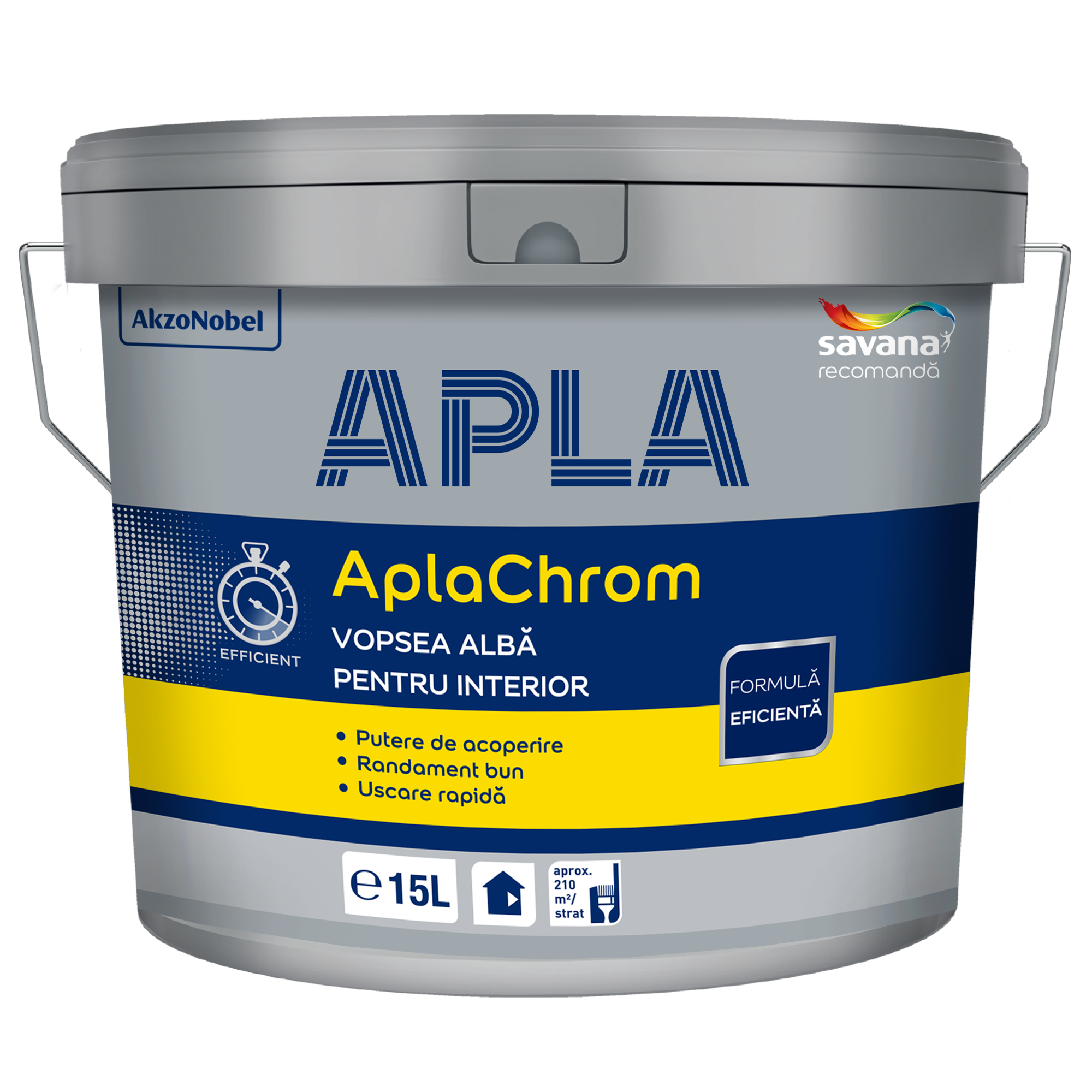 VOPSEA LAVABILA INTERIOR APLA CHROM ALB 15L