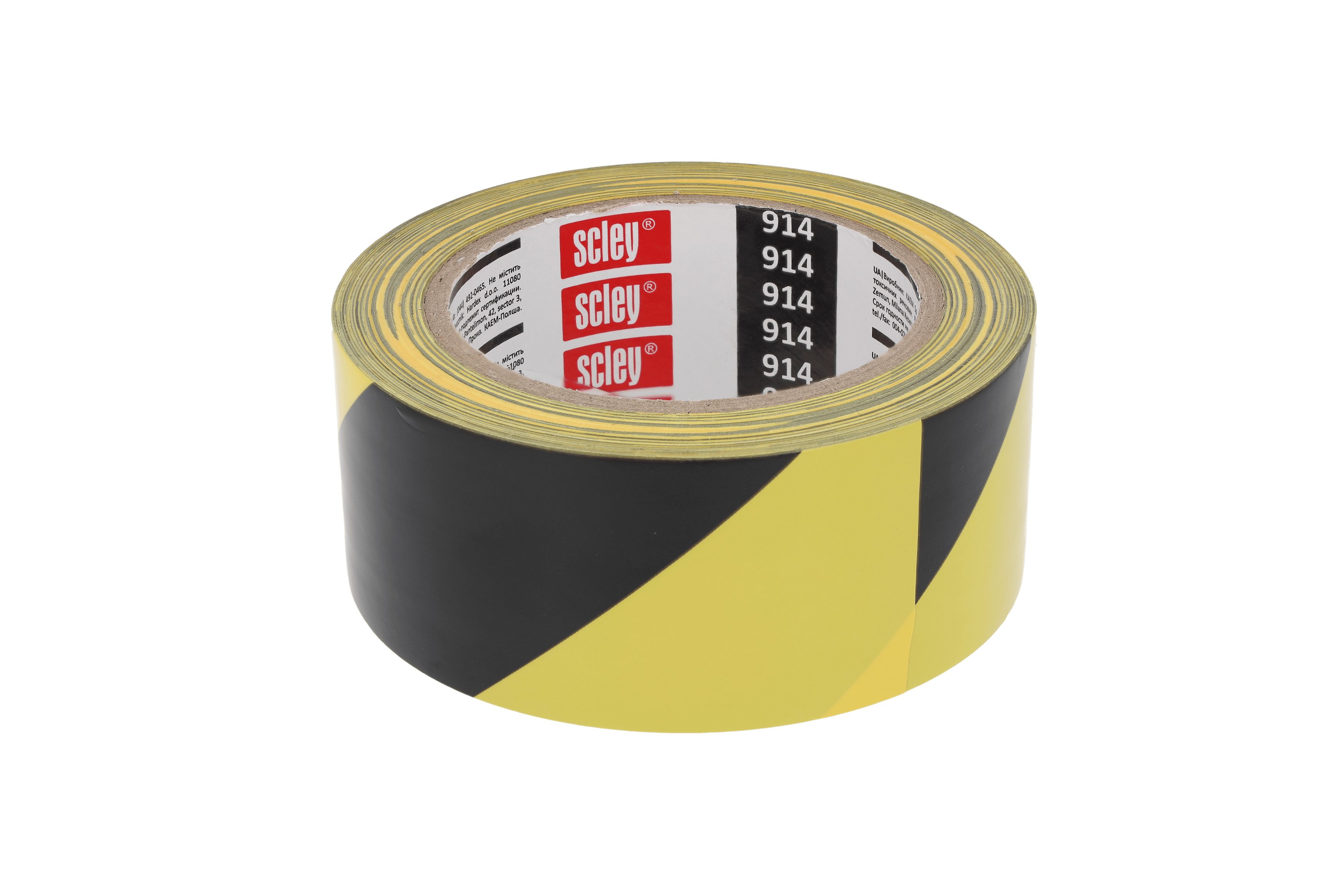 BANDA AVERTIZARE galben/negru-48mmx33m - 2989