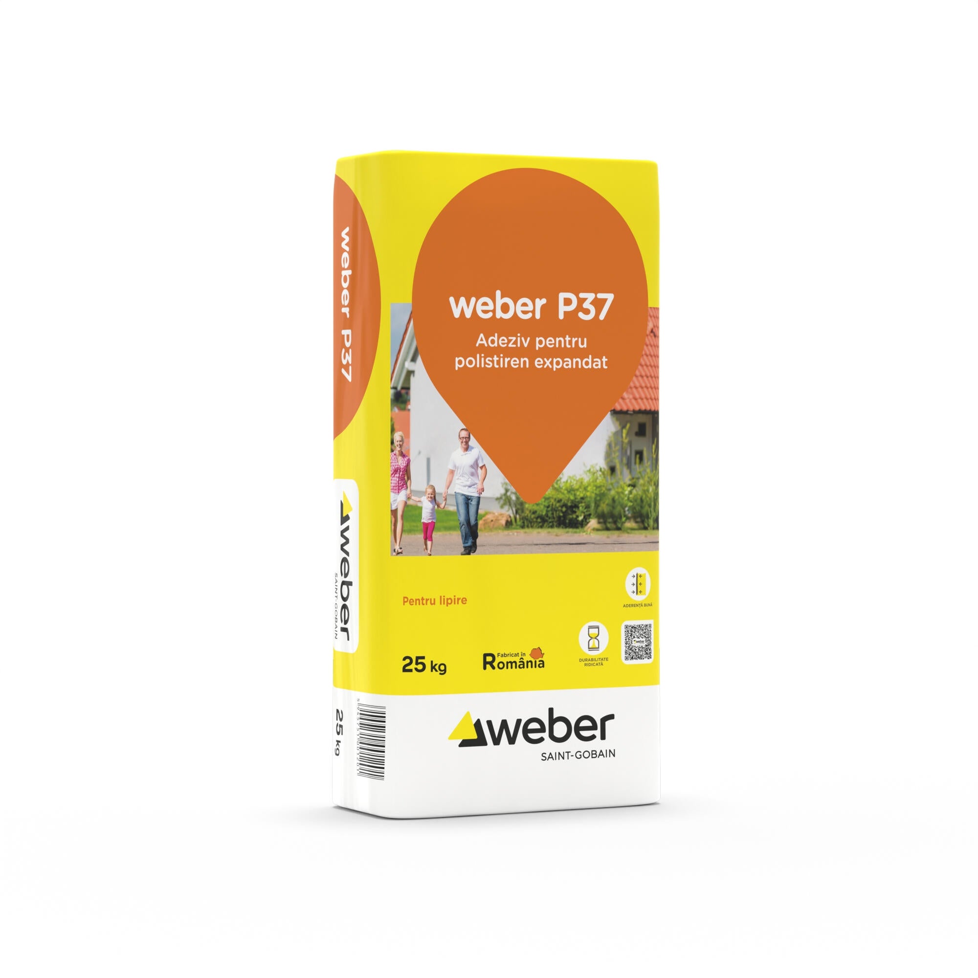 ADEZIV POLISTIREN WEBER P37 -25 kg (48sac/pal)