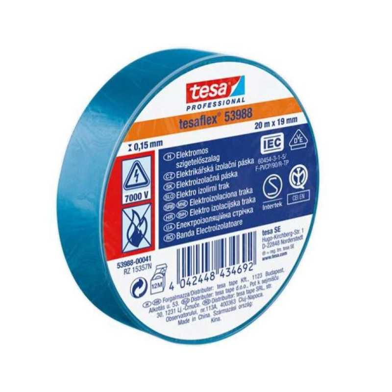 BANDA IZOLATOARE TESA 20Mx19mm albastru - 00257