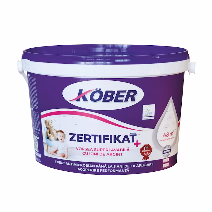 VOPSEA LAVABILA INTERIOR KOBER ZERTIFIKAT ALB 3L